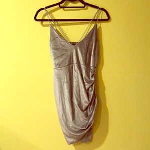 Double Strap Velvet dress by boohoo